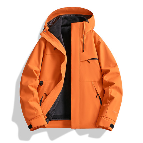 骆驼骑师三合一冲锋衣男女款户外防风防雨2025秋冬夹克防水登山服