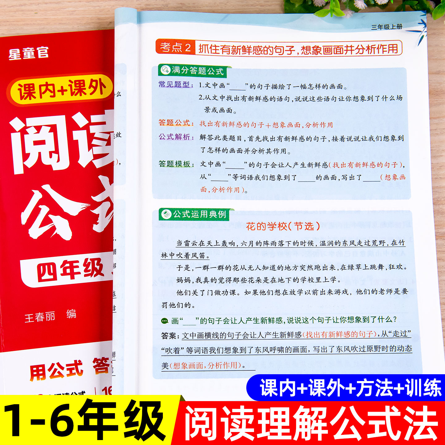 小学语文阅读理解公式法一年级二年级三四五六年级上册人教版教材同步练习册一课一练阅读理解专项训练答题模板每日一练2025秋季