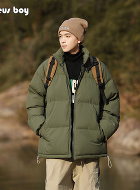 ProteusBoy棉服男冬季2025新款美式户外防泼水保暖立领面包服外套