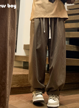 ProteusBoy裤子男款春秋冬季男士美式直筒宽松工装复古休闲阔腿裤