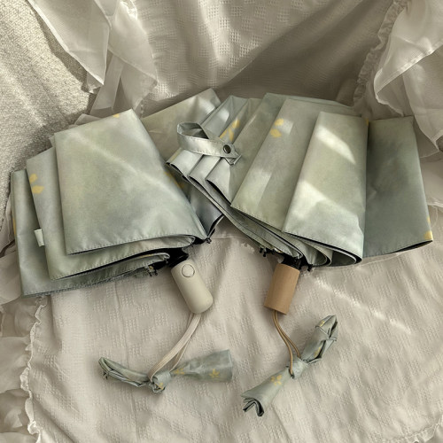 晴雨伞森系黑胶折叠防晒
