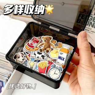 卡通食物小熊收纳盒桌面抽屉整理盒杂物收纳神器可爱储物盒