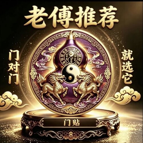 紫气东来麒麟葫芦贴纸