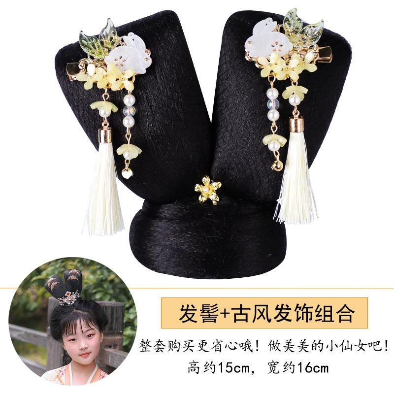 儿童古装宝宝汉服日常整顶假发