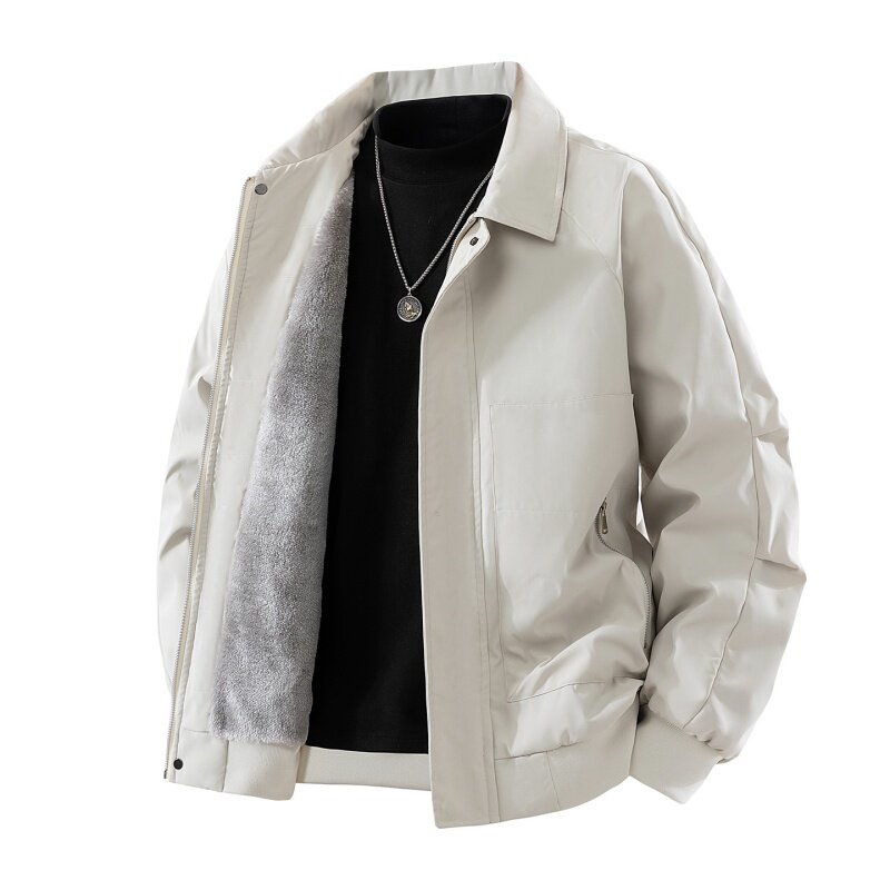 回力加绒工装棉衣外套男士秋冬季2025新款翻领加厚飞行员夹克棉服