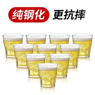 ZQ啤酒杯套装带木架家用高颜值玻璃酒杯加厚防摔二两威士忌酒具