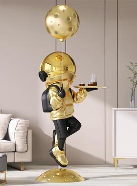 大号太空人宇航员大型托盘落地摆件客厅通用玄关电视柜家居装饰品