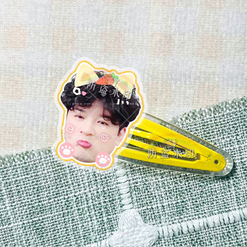 Super Junior李赫宰金希澈明星周边亚克力bb夹子发夹发饰头饰周边