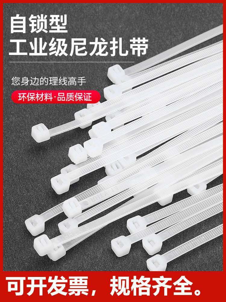 一次性自锁式小型4*200打包锁扣泥龙扎带装饰带子布线塑料扎线带