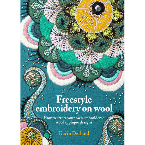现货 Freestyle Embroidery on Wool 刺绣羊毛贴花设计书 英文