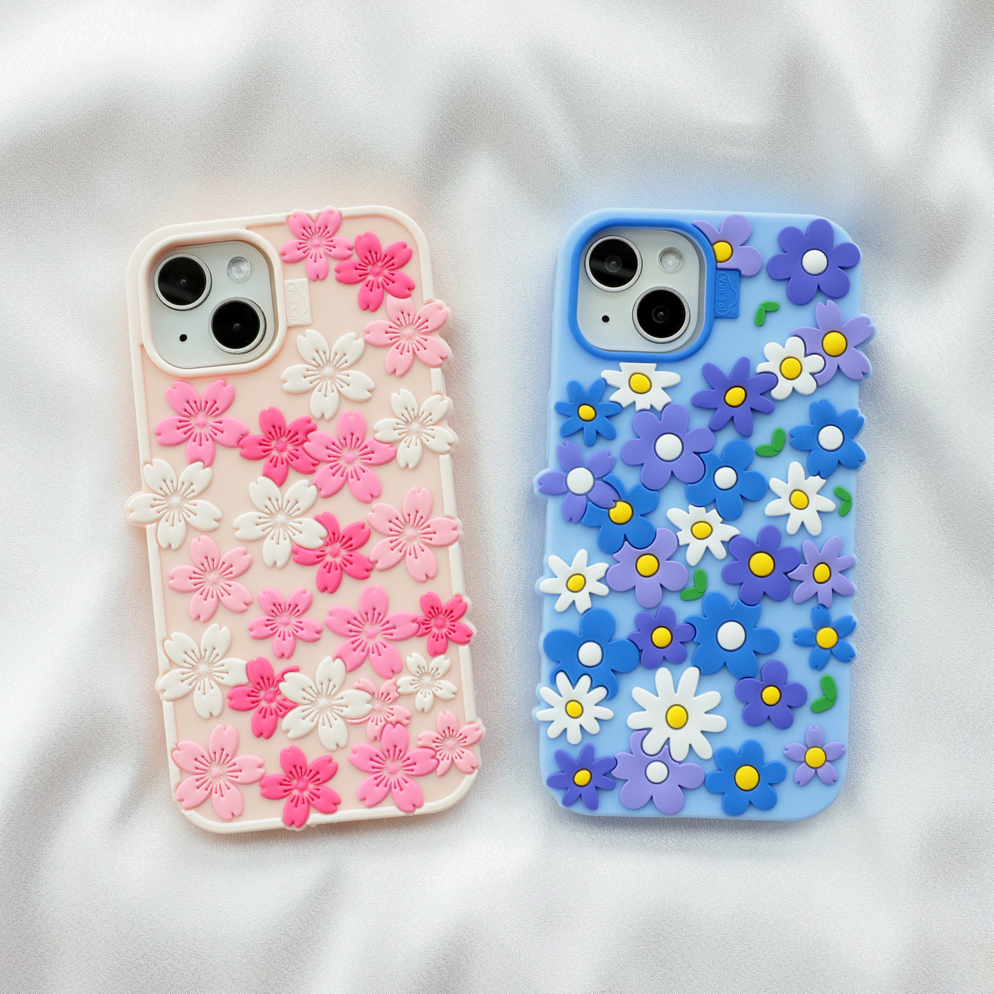 立体樱花小雏菊适用iphone17/16pro苹果15手机壳14