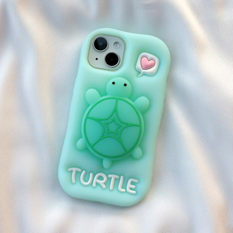 苹果夜光小乌龟全包边卡通硅胶套