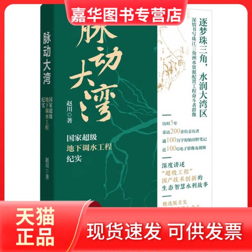 【正版现货】 脉动大湾 超地下调水工程纪实 赵川 著 花城出版社