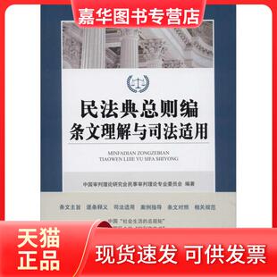 【正版现货】 民法典总则编条文理解与司法适用 中国审判理论研究会民事审判理论专业委员会编著 中国法律图书有限公司