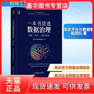 【正版现货】 一本书讲透数据治理 战略、方法、工具与实践 用友平台与数据智能团队 著 机械工业出版社