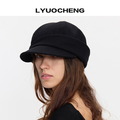 LYUOCHENG  x  The sober object 休闲羊毛翻边报童帽