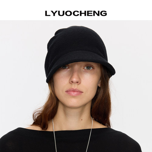 LYUOCHENG  针织宽檐包头帽莱赛尔亲肤透气百搭休闲堆堆帽