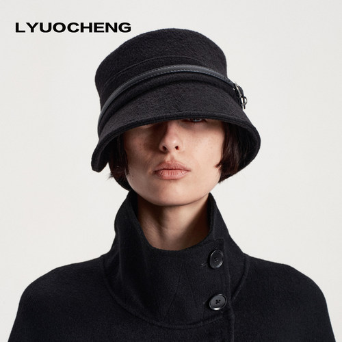 LYUOCHENG英伦复古平顶钟形帽