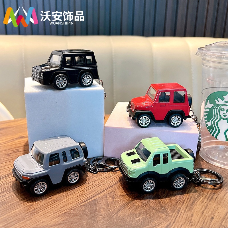 趣味吉普车小玩具回力车模型迷你越野车惯性玩具车娃娃机小礼品