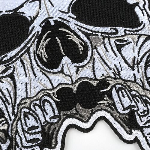 电脑绣花标徽章仔patch服装辅料跨境货源骷髅头手指鬼头刺绣布贴