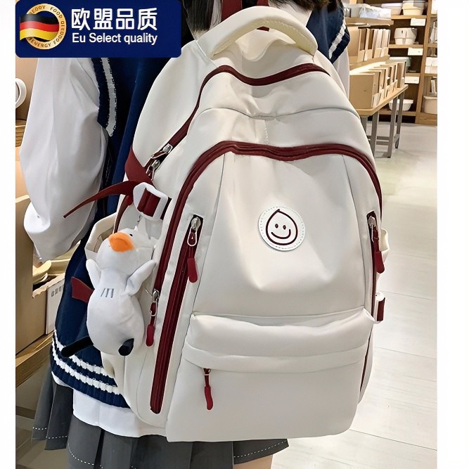 欧盟双肩包男女大容量休闲初高中大学生书包出差电脑包轻便旅行包