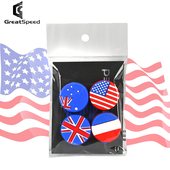 素减震粒 四大满贯国旗元 赛事纪念避震 网球拍避震器 GreatSpeed