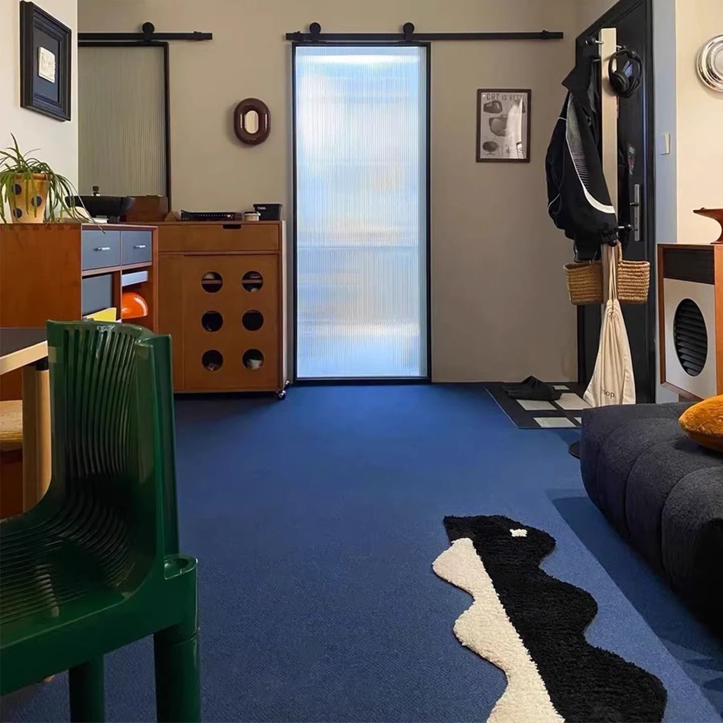 ins蓝色地毯客厅高级感出租屋卧室满铺隔音地垫摄影棚拍照背景毯,居家布艺,地毯,淘宝优惠券,粉丝福利购,淘宝优惠卷