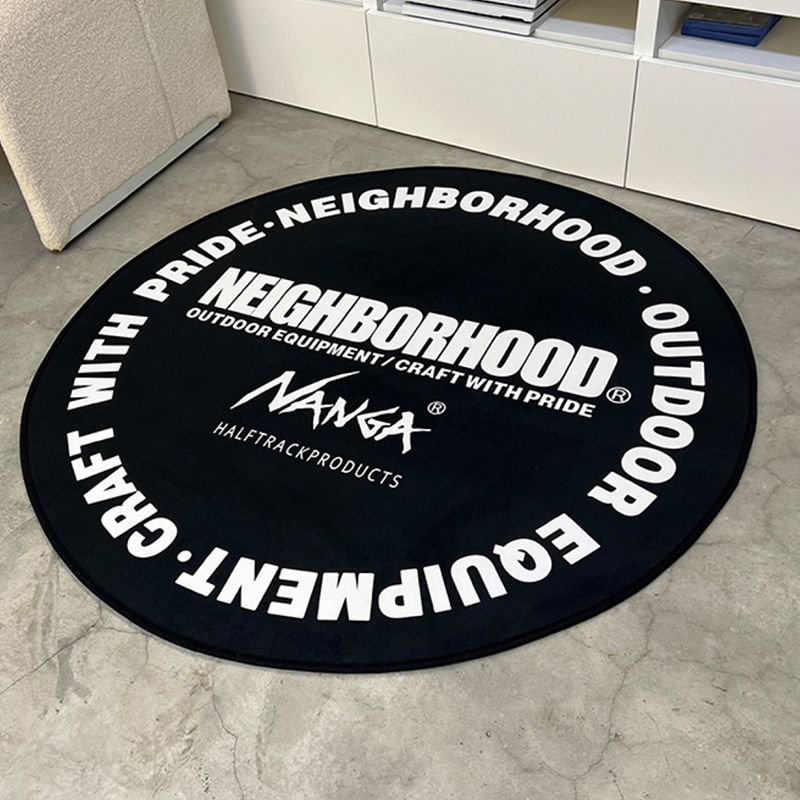 原创日潮孤品NBHD地毯WTAPS地毯圆形可机洗卧室客厅装饰阳台书房