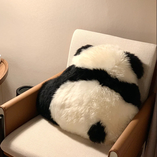 熊猫背影抱枕玩偶卧室装饰地毯飘窗坐垫可爱背靠客厅沙发靠枕靠垫