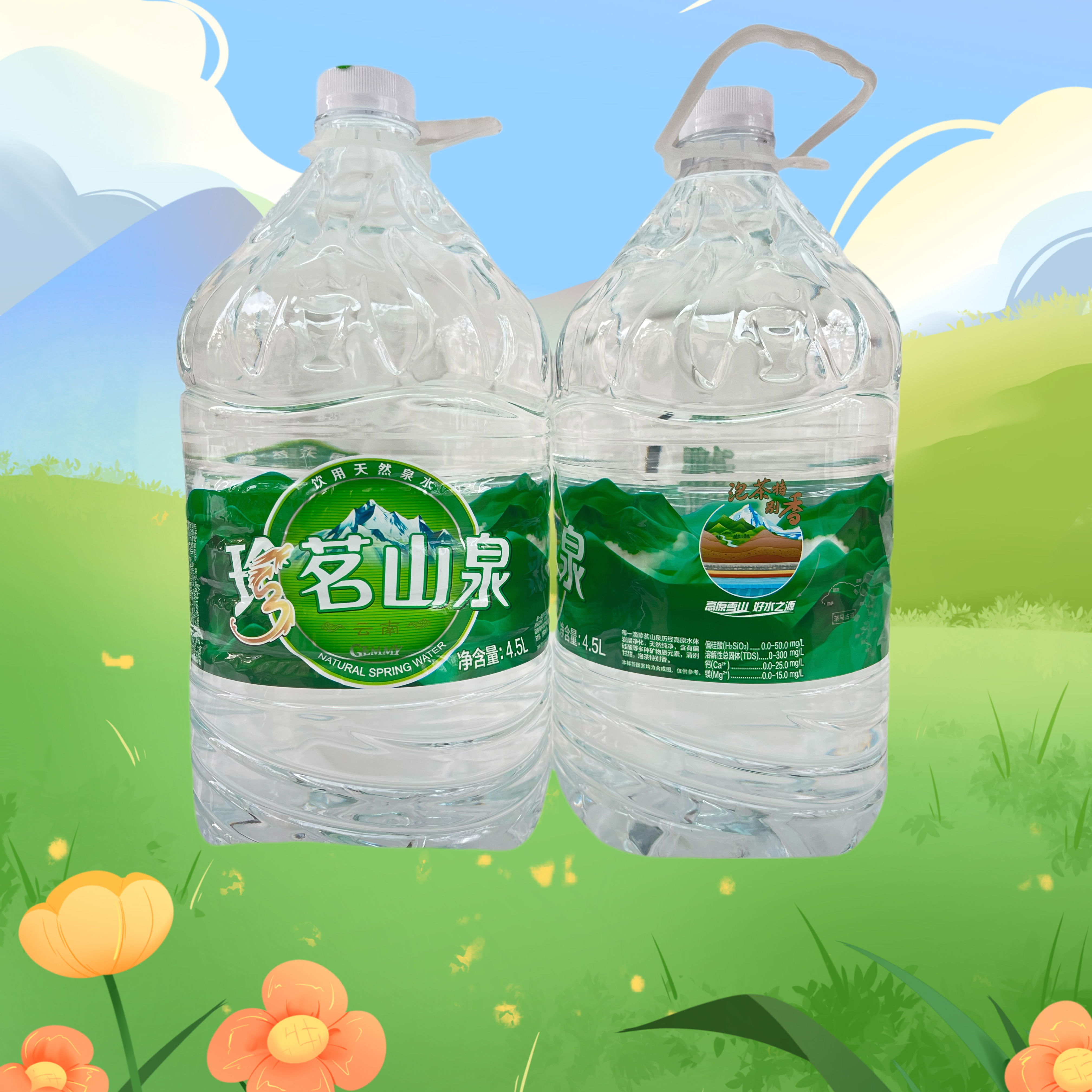 云南珍茗山泉天然泉水4.5L泡茶做饭煮汤