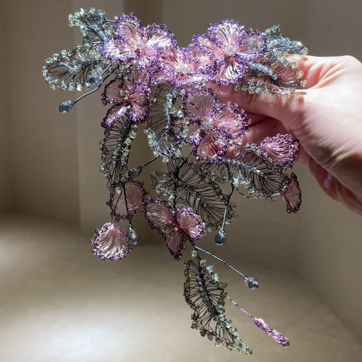 莫奈花枝藤蔓钩针工编织发饰弹簧夹,饰品/流行首饰/时尚饰品新,发饰,淘宝优惠券,粉丝福利购,淘宝优惠卷