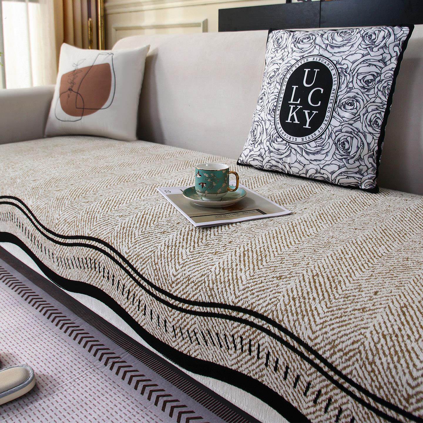 真皮沙发垫防滑四季通用高级感坐垫子2026新款异形座垫加厚盖布巾