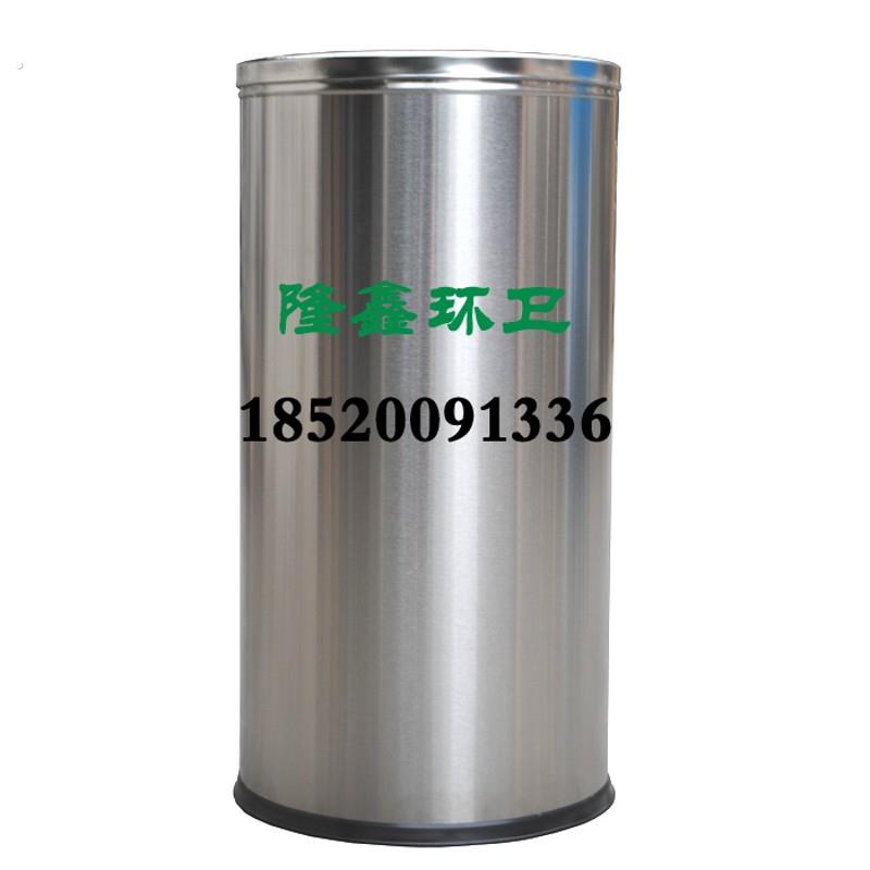 商场影院车站学校万达广场不锈钢圆形大号摇盖翻盖回收筒垃圾桶