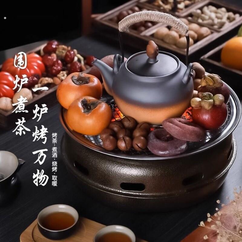 可携式烧烤炉两件式碳室外烤炉多功能露营炊具烤炉韩式烧烤炉户外