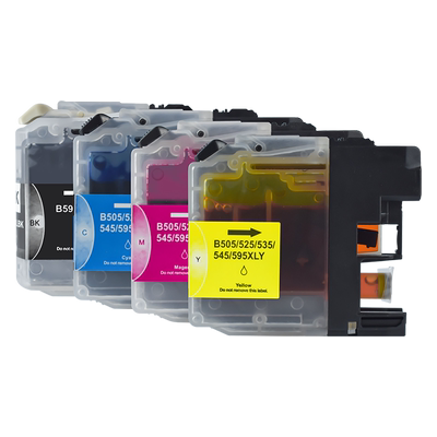 mfcj2510四色墨水盒适用Brother兄弟牌MFC-J2510彩色喷墨打印机专用墨盒LC597XL黑LC595XL彩磨合替换原装墨合
