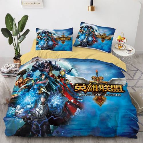 2024卡通英雄联盟床单学