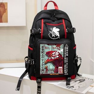 2024EVA新世纪福音战士周边双肩包男学生书包大容量电脑包潮牌旅