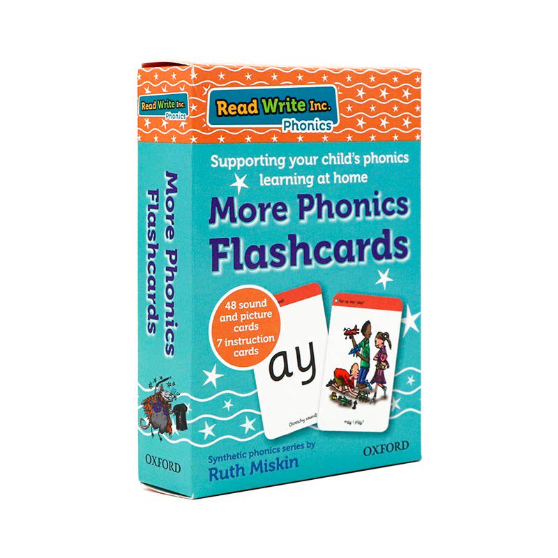牛津自然拼读闪卡音节学习 英文原版Read Write Inc. Phonics: Home More Phonics Flashcards 3-6岁儿童英语早教启蒙高效英语字卡
