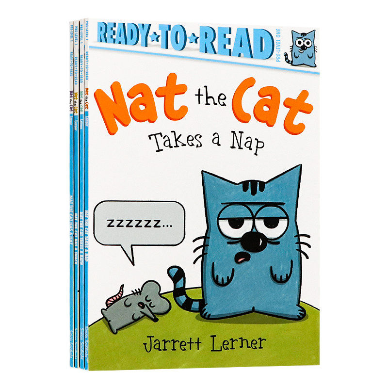 Nat the Cat Takes a Bath 小猫纳特洗澡记 英文原版 Ready to Read Pre-Level 1 幼儿英语启蒙分级读物 零基础宝宝英语入门读物