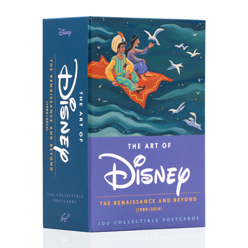 迪士尼26年经典动画明信片100张礼盒装 英文原版The Art of Disney The Renaissance and Beyond (1989 - 2014) 艺术风格文创周边