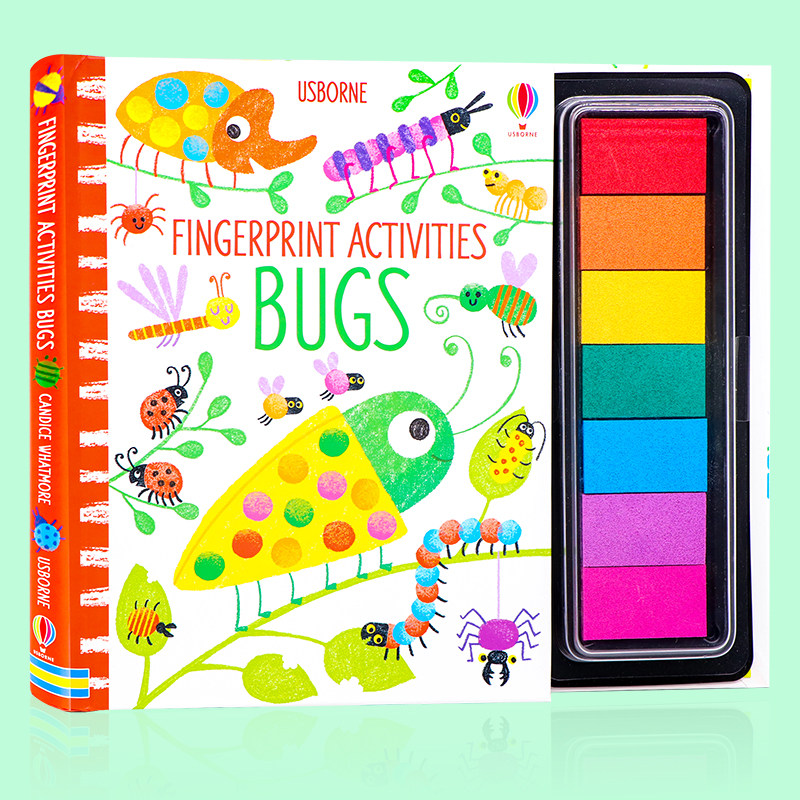 usborne手指印画活动书 昆虫 fingerprint activities bugs 英文原版