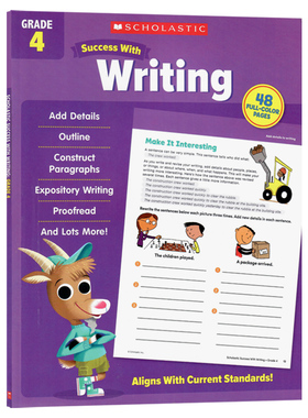 学乐成功系列四年级写作练习册英文原版Scholastic Success with Writing Grade 4小学生英语学习教材教辅 美国家庭教育书平装