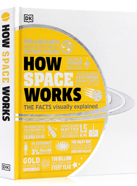 DK视觉图解百科 太空是如何运作的How Space Works The Facts Visually Explained 英文原版天文学指南可视化图解案例精装彩色插图