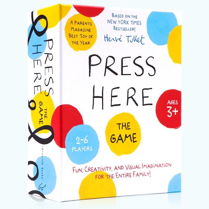 儿童艺术卡片游戏玩具书礼盒装 英文原版绘本Press Here Game 埃尔维杜莱Herve Tullet 给孩子的艺术书艺术启蒙3岁+纽约时报畅销书