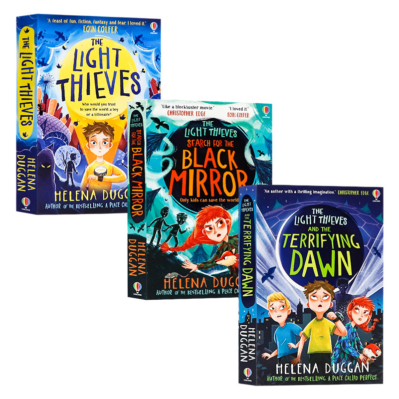 光之窃贼3册 英文原版 The Light Thieves 寻找黑镜盗光者与惊悚黎明 Search for the Black Mirror 儿童奇幻冒险小说完美之地作者