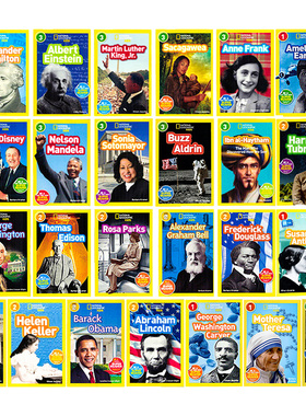 美国国家地理英文版 分级阅读人物传记 National Geographic Level3 英文原版绘本 幼儿童科普百科系列英语认知启蒙读物 低幼科普