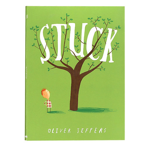 Oliver Jeffers 卡住了 英文原版绘本 Stuck 儿童读物图画书大开本诙谐幽默的情节充满疗愈性的画风 阅读分级AD530L