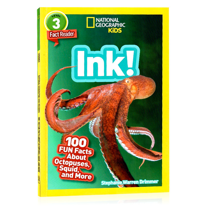 geographic readers ink 英文原版绘本 关于章鱼,鱿鱼等的有趣事实