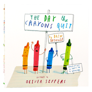 进口英文原版绘本 The Day The Crayons Quit 小蜡笔大罢工 蜡笔辞职 Oliver Jeffers 儿童英语启蒙认知图画故事书平装大开