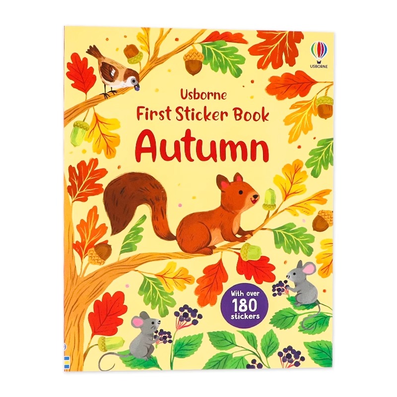 Usborne出品 第一本贴纸书 秋天 英文原版绘本 First Sticker Book Autumn 亲子互动益智游戏绘本 包含超过 180 张贴纸 全彩插画